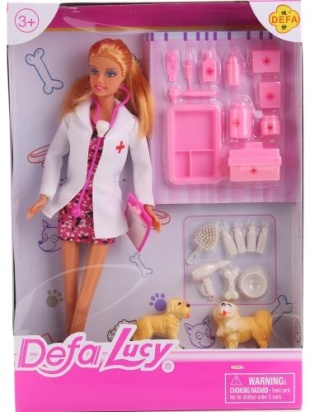 Кукла с набором доктора и собачками  8346 / 204597